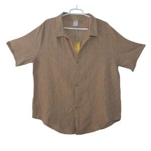 Kona Sol Brown Button Down Shirt